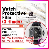 Screen Protector For Patek Philippe Aquanaut (3 sheets) / 5167A (Rubber band), 5167/1A (Steel band) 