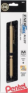 Pentel Gold Barrl-Energel Alloy Pen 1P Gel Ink Rollerball Pen (BL407XBPA)