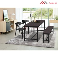 [Ready Stock] 140cm x 70cm Dinning table set with long bench / Set meja makan dengan Bangku Panjang 