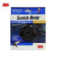 3M ขัดลอกสี/สนิม 4 ×6  สีดำ ใช้กับเครื่องขัดสี เกลียว 16มม  Polisher S/B Clean&amp;Strip