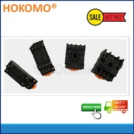 Hokomo Timer base Relay base  8Pin ,11Pin Round Relay Timer Base Socket 8Pin Round Back Mounting Rel