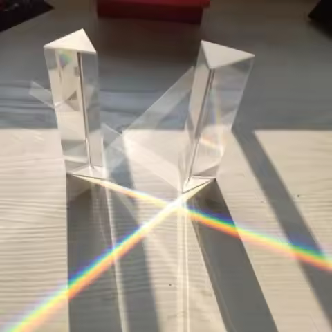 Photography Triangular Prism 25x25x80mm Rainbow Crystal Glass Effects Filter for Studio Shooting Dis