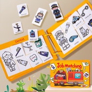 Kids Busy Book CVC Word Matching Quiet Book Reusable Sticker Learning Toy for Preschool Practice