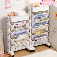 WUPEI47AD Multi-Layer Bookshelf, 5/6 Layers Organizer Storage Rack, Space-Saving Large Space Univers