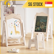 Magnetic Doodle Board Drawing Easel for Kids Writing Board Stand with Chair