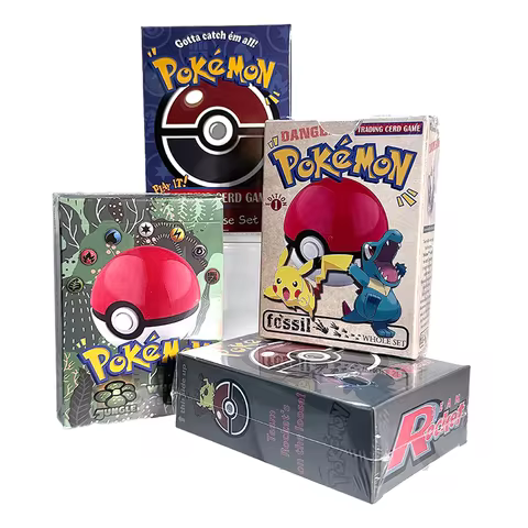 PKM Cards Whole Set Base Set 2/ Team Rocket/1st Edition Jungle/ Fossil TCG Board Games Collection PT