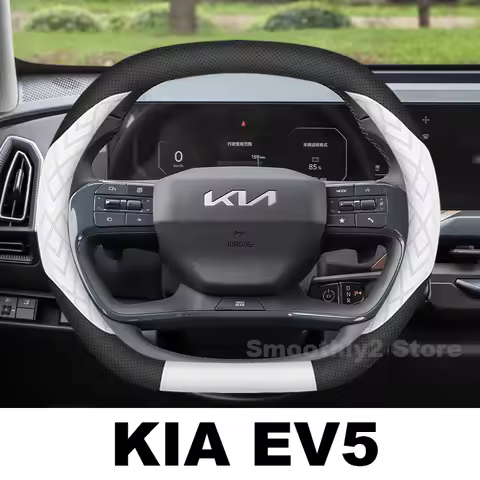 Leather Car Steering Wheel Cover For KIA EV5 2025 EV9 2026 Non-slip Covers For Covers Auto interior 