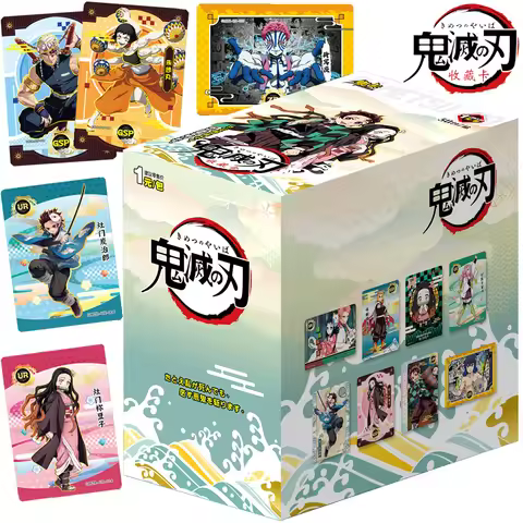 Genuine Demon Slayer Card For Children Tsugikuni Yoriichi Kokushibo Combat Youth Anime Limited Game 
