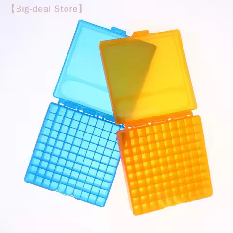 【M】100 Rounds Storage Box For 9mm Rifle Pistol Ammunition Bullets Case Holder Flip-Top Hinge-Top Des