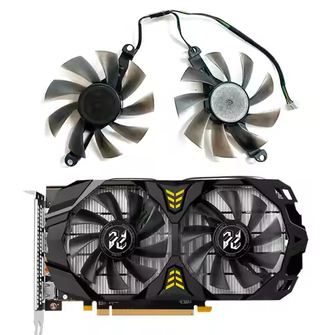 New GPU fan 4PIN 85MM 75MM RX580 replacement accessories suitable for PELADN RX580 8GB 256Bit 2048SP