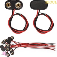 SEOUL 10Pcs Battery Clip Connector, Soft Hard Shell Battery Holder Battery Holder Clip, Black Red Ca