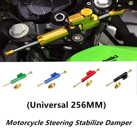 Motorcycle Universal Steering Stabilize Damper Adjustable Steering Stabilize Damper 256MM For YAMAHA