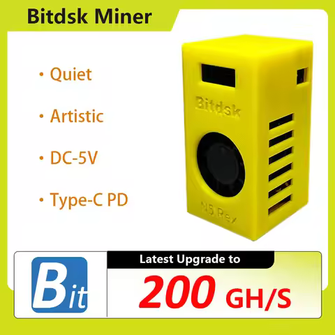 Bitdsk N5 200Gh/S BM1397 Bitcoin ASIC BTC Miner Solo Lottery Miner US/EU/UK/AU/BR PLUG with Type-C P