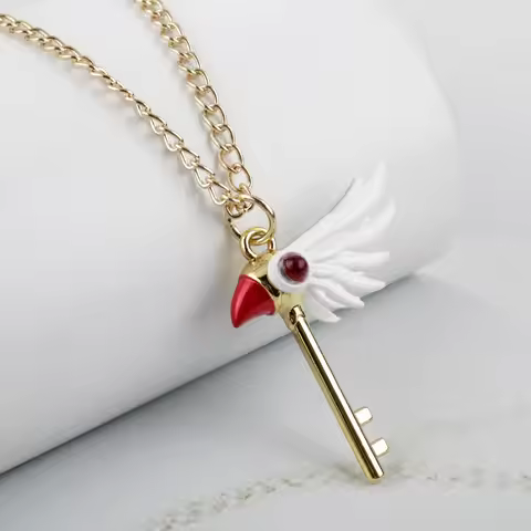 Cartoon Anime Card Captor Sakura Choker Necklaces Cardcaptor Sakura Clow Charm Pendant KINOMOTO Seal