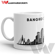 Bangkok Glass Thailand Mug Bangkok Thailand Souvenir Bangkok Thailand Mug World City