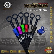 Brake hose Fitting 0-28 degrees 95cm carbon fiber gray front brake hose