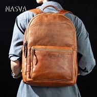 Latest MODLEAN Genuine Cow Leather Men's Backpack