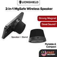 (MY) LionShield Magnetic Wireless Speaker, MagS Compatible, Hi-Fi Sound, Stereo Mode, 200mAh Battery