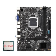 B75M Desktop Motherboard B75M- Computer Motherboard +I3-3240 CPU LGA 1155 USB 3.0 SATA 3.0 Support Up to 16GB DDR3 1600MHz RAM Slots