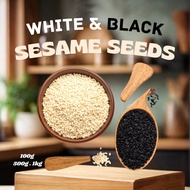 BIJI BIJAN HITAM 100G 500G 1KG / BIJI BIJAN PUTIH / WHITE SESAME SEEDS / BLACK SESAME SEEDS