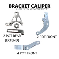 CALIPER BRACKET Y15 V1 V2 FRONT 4 POT OR 2 POT & REAR 2 POT [BRACKET SAJA]