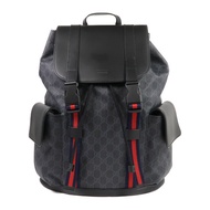 GUCCI 塗層帆布GG Supreme Backpack銀扣背包