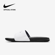 Nike Mens Benassi Slides - White ไนกี้ รองเท้าแตะผู้ชายแบบสวม เบนาสซี - สีขาว