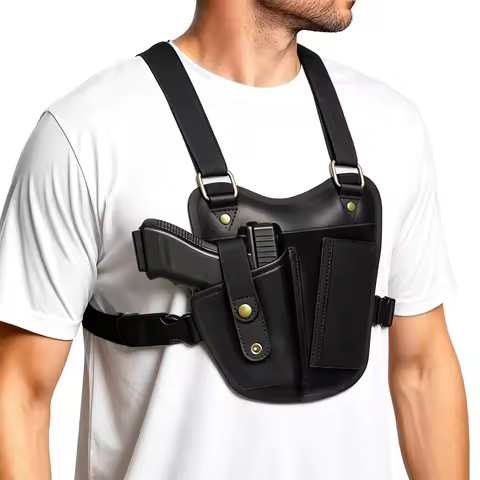 Tactical Gun Holster Shoulder Chest Pistol Holster Universal Chest Pack with Pistol Holster for 9mm 