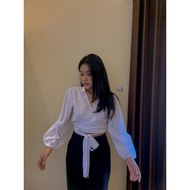 Toply shop COD +GRATIS ONGKIR Wrap top kalea / wrap top wanita kekinian / top wrap viral / wrap top