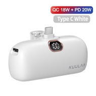 【50% OFF Voucher】Kuulaa Powerbank พาวเวอร์แบงค์ ขนาดเล็ก แบบพกพา 5000mah Power Bank สําหรับSamsung H