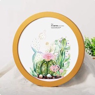 全城熱賣 - 圓形掛牆 相框 畫框【圓形-金色（不含畫芯）】【16吋（可放直徑40.6cm）圓形】