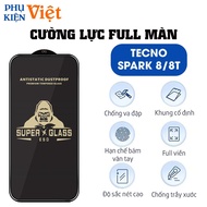 Tecno Spark 8 / 8T / 8P edge-to-edge tempered glass protects the front