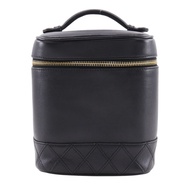 香奈兒復古雙色化妝箱 A01619，小牛皮，黑色，拉鍊，女士 [二手]