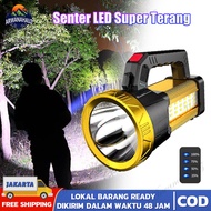 Senter LED Super Terang Jarak Jauh 3 Mode Senter Camping Jumbo Multifungsi 48W IPX6 Waterproof Power