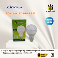 KINGLED LED Light Bulb MCB020 3W 5W 9W 12W 15W 18W White Yellow - Energy Saving LED Bulb Quality E27
