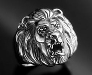 【創銀坊】 大地雄獅 925純銀 戒子 戒指 chrome hearts remix clot ape ed hardy gucci 獅子 虎 rolex justin davis (R-11103)