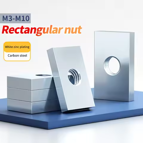 Carbon Steel Galvanized Rectangular Nut Iron Square Aluminum Profile Slider Nut Square Nut M3 M4 M5