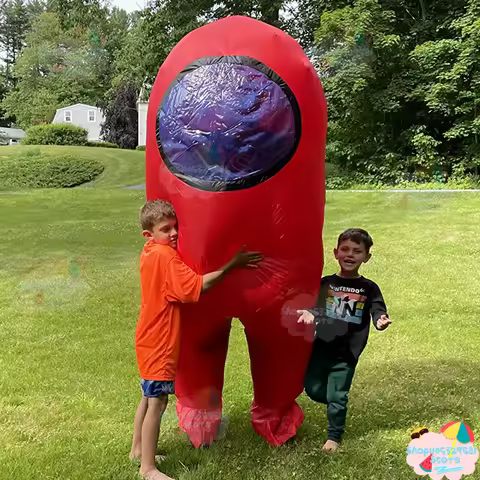 Inflatable Among Us astronaut Costume spaceman Full Body Blow Up Suit for Halloween Carnival Party C