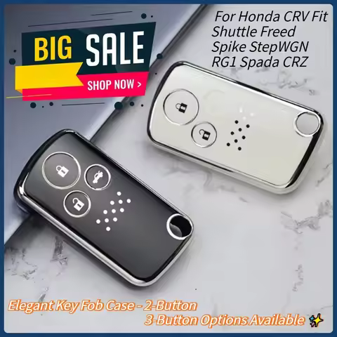 TPU Car Key Fob Case Cover Keychain Protector for Honda CRV Fit Shuttle Freed Spike StepWGN RG1 Spad