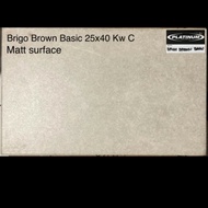 SUPER PROMO Keramik Dinding 25x40 Matt Brigo Brown Basic Kw3