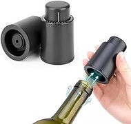 Vikuces Wine Stoppers, Wine Bottle Stoppers, Vacuum Wine Stoppers, Reusable Wine Preserver with Time Scale, Wine Vacuum Pump Wine Saver Wine Corks, Best Gift for Wine Lovers (2 Pack)