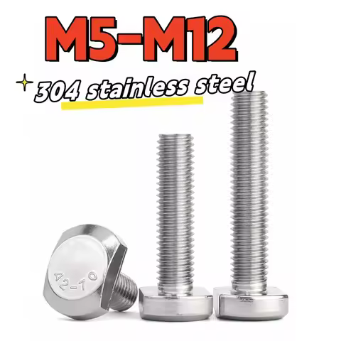 1-10pcs T Shape Type Groove Bolt M5 M6 M8 M10 M12 304 A2 Stainless Steel Hammer Head Screwfor T-Slot