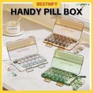 Portable 7-Day 3 Time Slot Multi-grid Medicine Storage Box | 1 Week Daily Pill Box Kotak Penyimpanan