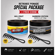 POMADE RETROBEE/WAX/CLAY/POMADE SKULL/WAXCLAY SKULL/AMERICAN CLAY/SILKA HAIRSPRAY/OILIVE