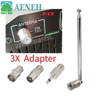 AENEH Antenna FM F Type with TV/3.5 Adapter Wave 86-106MHz