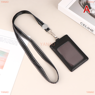 YANAO NEW Police Reporter Coach Referee Doctors Badge Holder Real Cowhide Formal Work ID Card Case With Lanyard Office Supplie