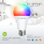 BOSMAN SMART LED LIGHT BULB 12W RGBWW - BOHLAM WIFI IOT SMART HOME - CAHAYAMEGAH