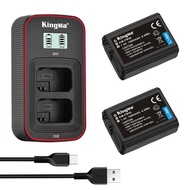[KingMa] 1080mAh NP-FW50 Batteries (two) and Dual LCD Display Charger Set for Sony NPFW50 / FW50 FW 