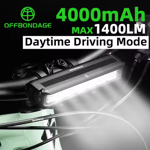 OFFBONDAGE Bicycle Light Front 2600Lumen Bike Light 8000mAh Waterproof Flashlight USB Charging MTB R