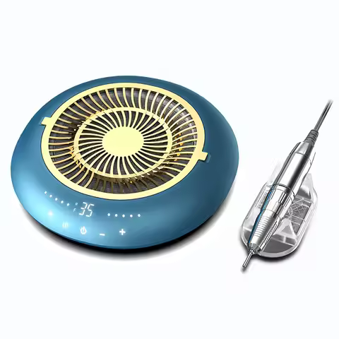 Electric Nail Drill Machine File with Nail Dust Vacuum Collector 2 in 1 Nail Salon 36*24.5*7.7cm 0-3